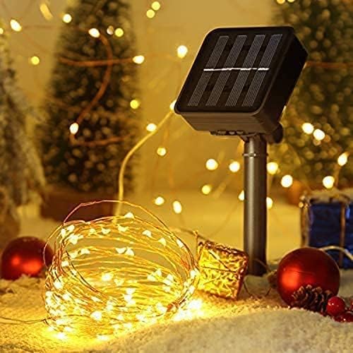 ADVWIN Christmas Decoration String Lights, 120 LED 10Pcs Santa Fairy Lights, USB Powered Christmas Curtain Lights for Xmas Tree Patio Bedroom Decor, Warm White