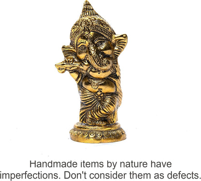 Wonder Care | Ganesha Statue Sculpted in Great Detail in Ivory Antique Finish - Ganesh Idol for Car | Home Decor | Mandir | Gift | Hindu God Idol