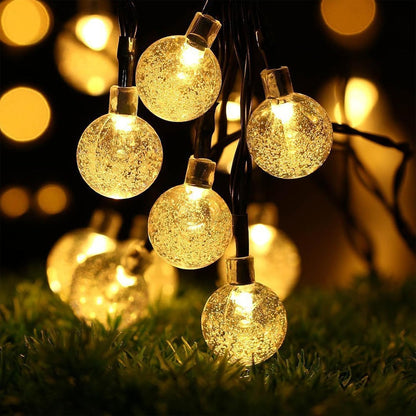 ADVWIN Christmas Decoration String Lights, 120 LED 10Pcs Santa Fairy Lights, USB Powered Christmas Curtain Lights for Xmas Tree Patio Bedroom Decor, Warm White