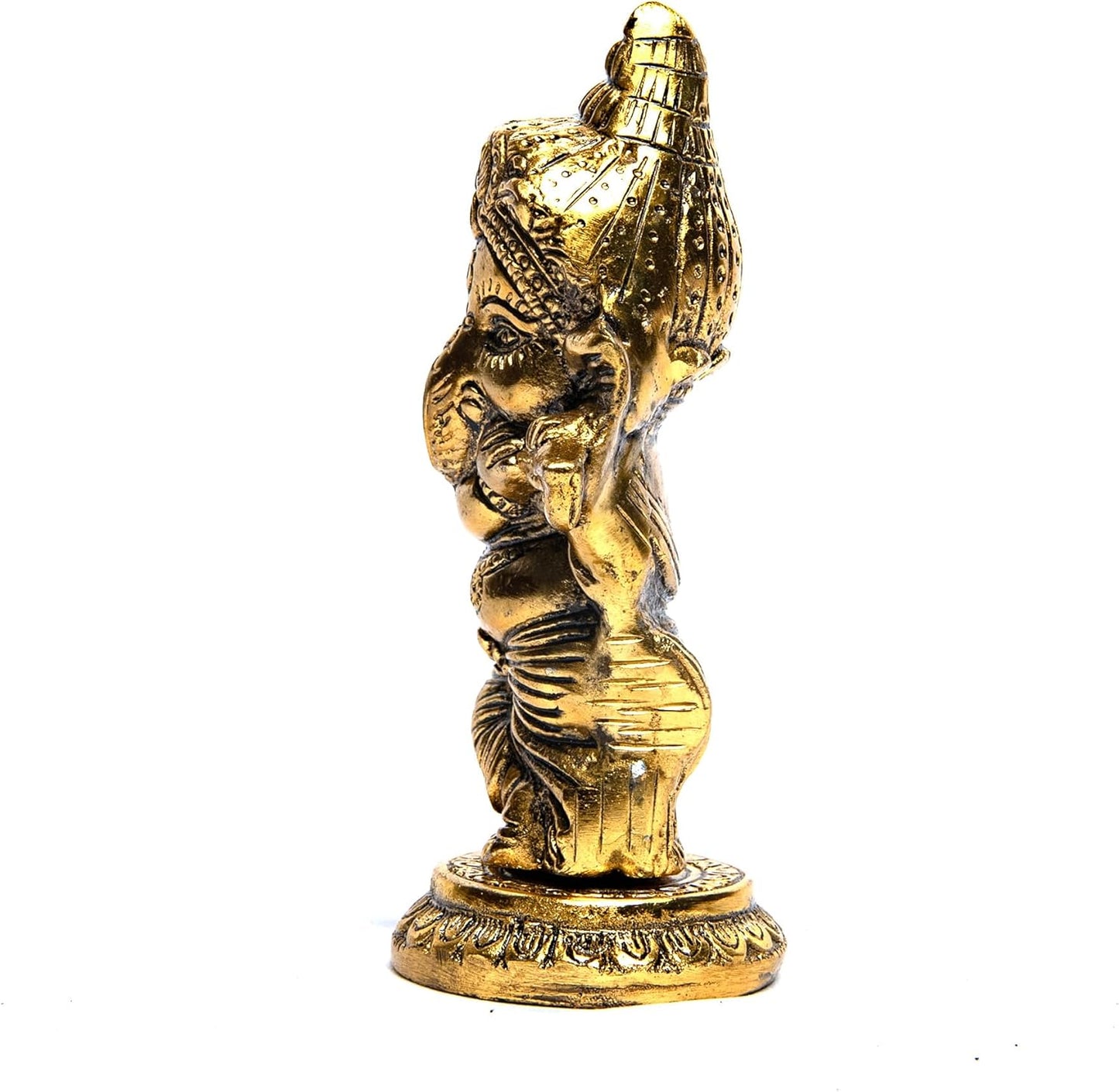 Wonder Care | Ganesha Statue Sculpted in Great Detail in Ivory Antique Finish - Ganesh Idol for Car | Home Decor | Mandir | Gift | Hindu God Idol