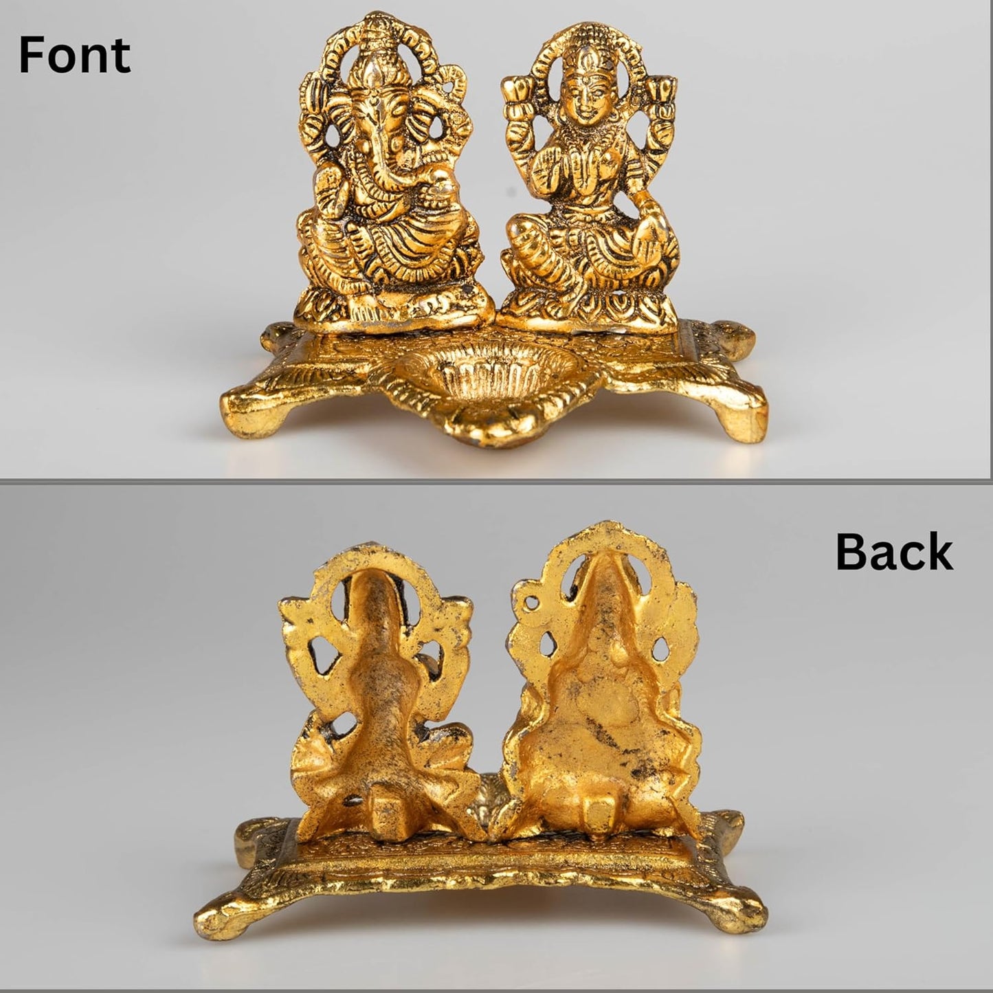 Wonder Care | Ganesha Statue Sculpted in Great Detail in Ivory Antique Finish - Ganesh Idol for Car | Home Decor | Mandir | Gift | Hindu God Idol