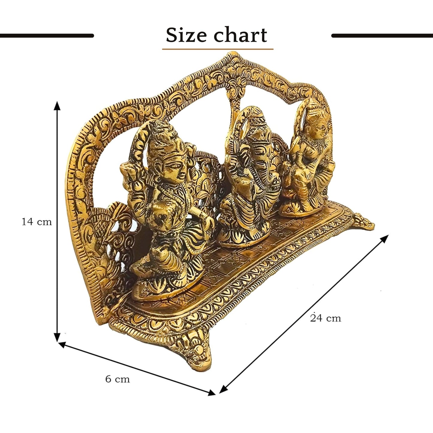 Wonder Care | Ganesha Statue Sculpted in Great Detail in Ivory Antique Finish - Ganesh Idol for Car | Home Decor | Mandir | Gift | Hindu God Idol