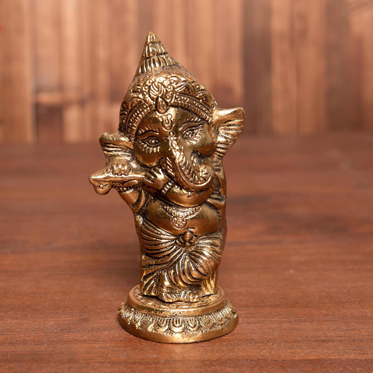 Wonder Care | Ganesha Statue Sculpted in Great Detail in Ivory Antique Finish - Ganesh Idol for Car | Home Decor | Mandir | Gift | Hindu God Idol