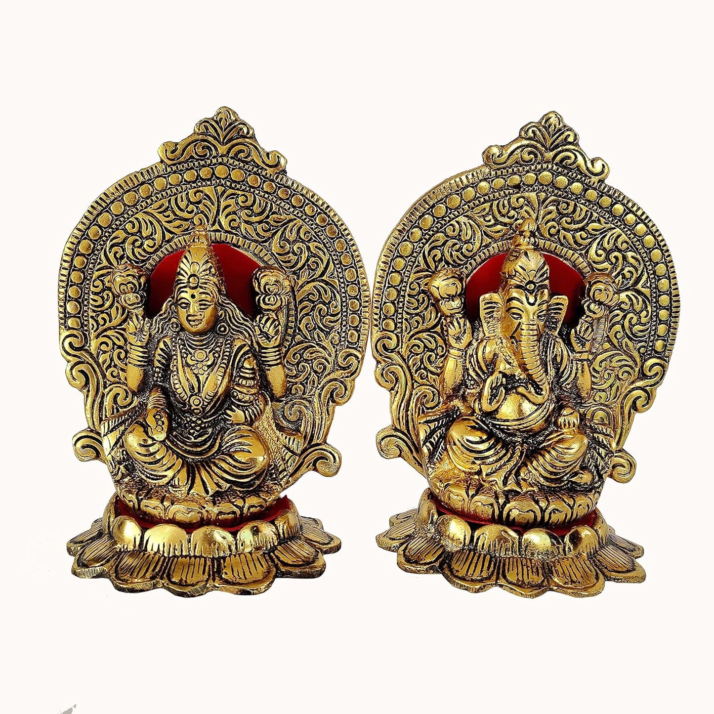 Wonder Care | Ganesha Statue Sculpted in Great Detail in Ivory Antique Finish - Ganesh Idol for Car | Home Decor | Mandir | Gift | Hindu God Idol