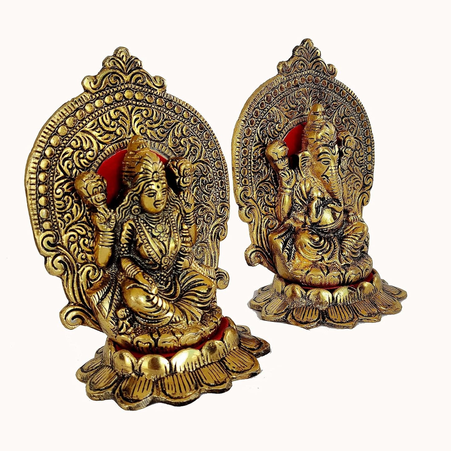 Wonder Care | Ganesha Statue Sculpted in Great Detail in Ivory Antique Finish - Ganesh Idol for Car | Home Decor | Mandir | Gift | Hindu God Idol