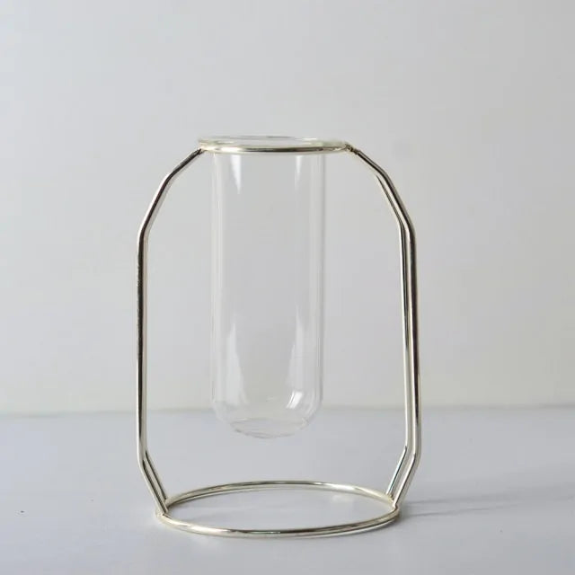 Nordic Simple Golden Glass Vase