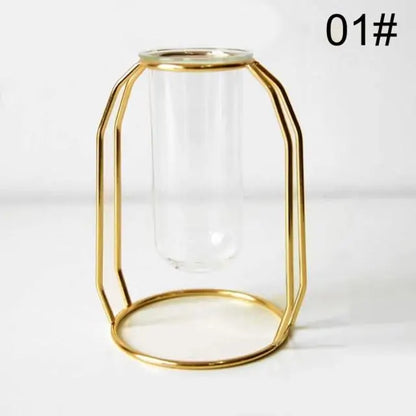 Nordic Simple Golden Glass Vase