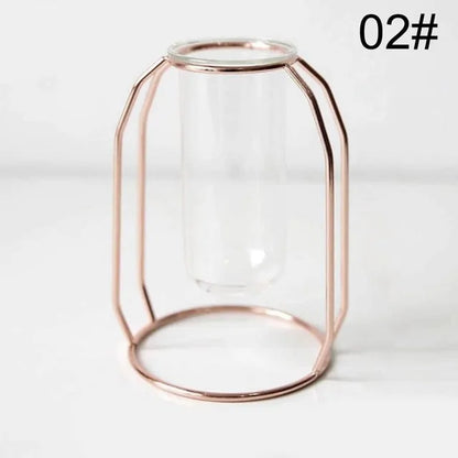 Nordic Simple Golden Glass Vase